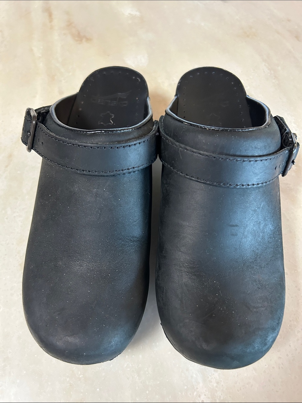 Dansko Ingrid Black Oiled Clogs